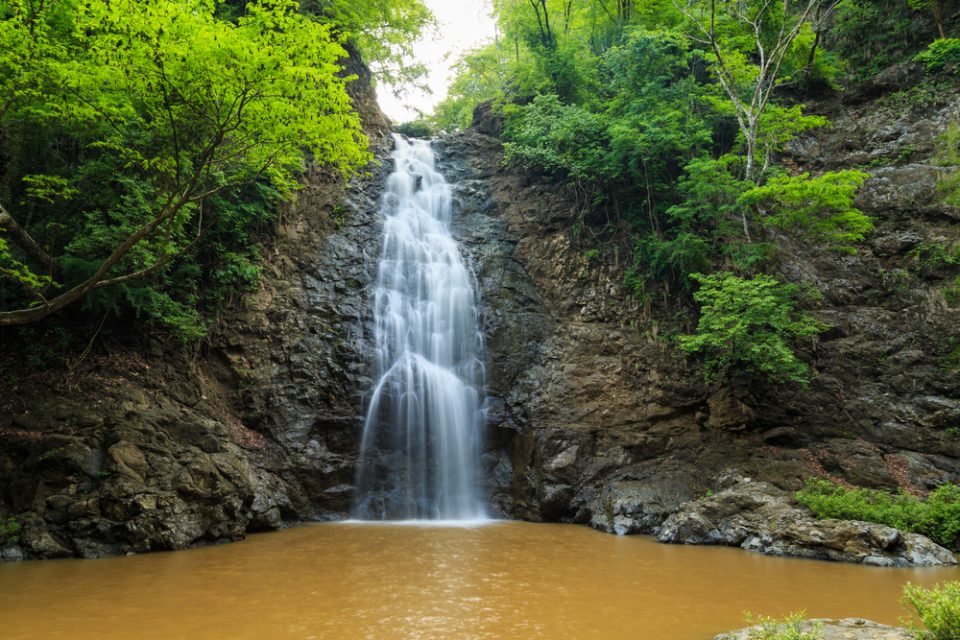 Montezuma waterfall in nature of Costa Rica