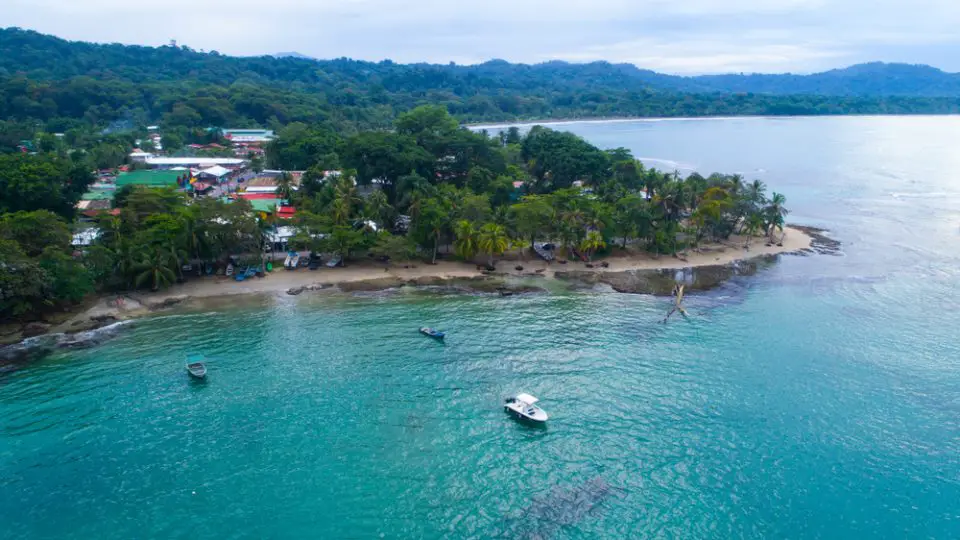 Aerial Image from Puerto Viejo in Costa Rica at the Caribbean