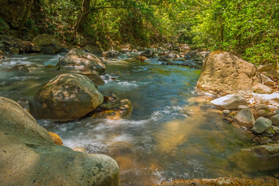 Beautiful river inside Rincon de la Vieja National Park, Costa Rica.