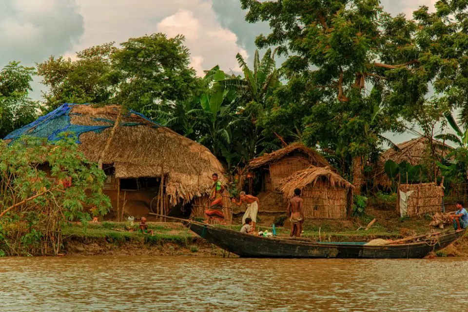 Glimpses of local habitats along the coast of The Sunderbans; one of the largest Mangrove forest located in Bangladesh