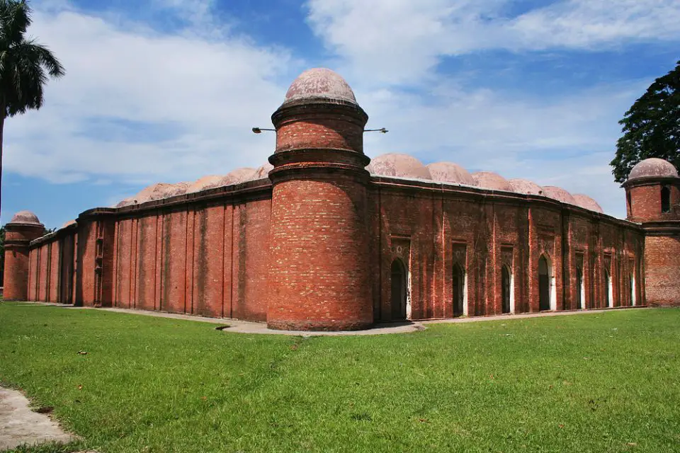 Gambuj of Shat Gambuj Masjid in Bangladesh. A famous place to visit in Bangladesh