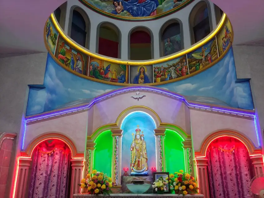 Inside view of beautiful Graha Maria Annai Velangkanni