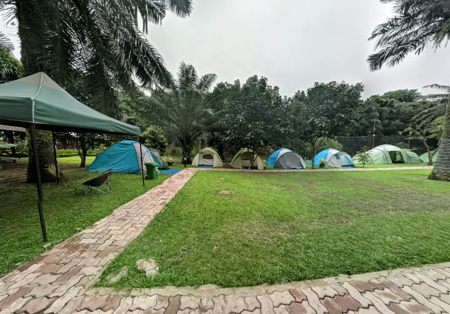 Lots of tent can be seen in Taman Edukasi Avros in Medan.