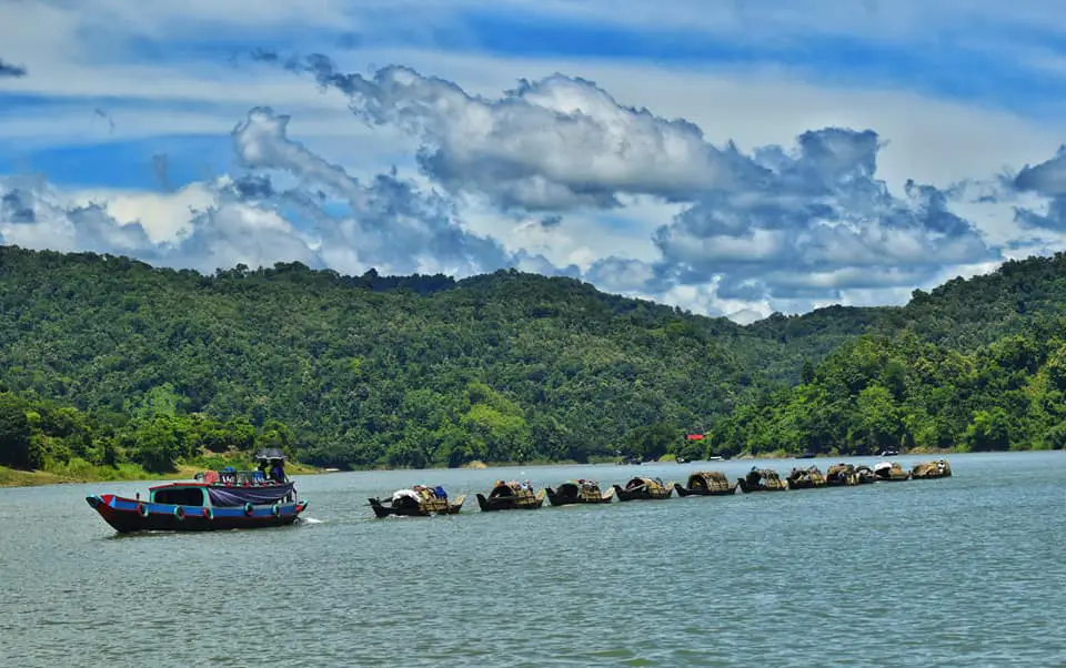 Beautiful natural view of Kaptai Lake, Rangamati.
