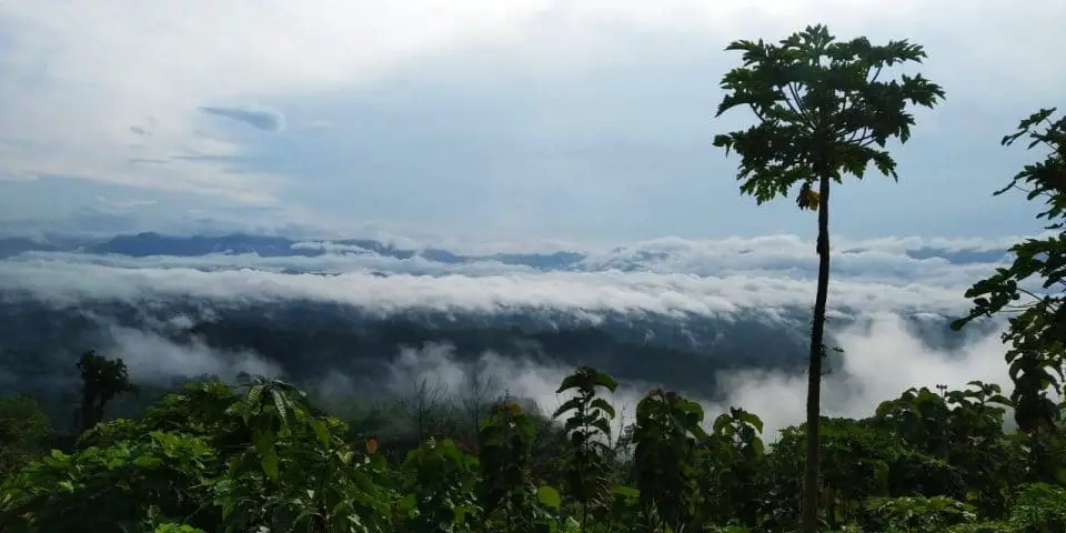 Tons of clouds in the sky of Sajek Valley.