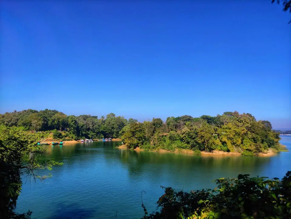 Wonderful Kaptai Lake. Rangamati. Bluewater and blue sky along with lots of green tres