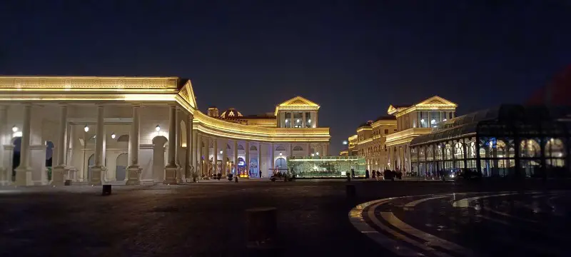 Katara Cultural Village at night in Qatar